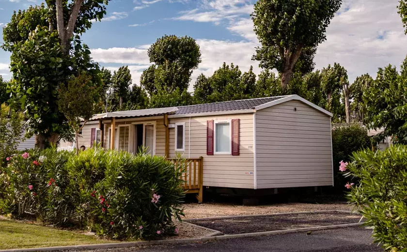 Mobil home au camping Les Sables du Midi